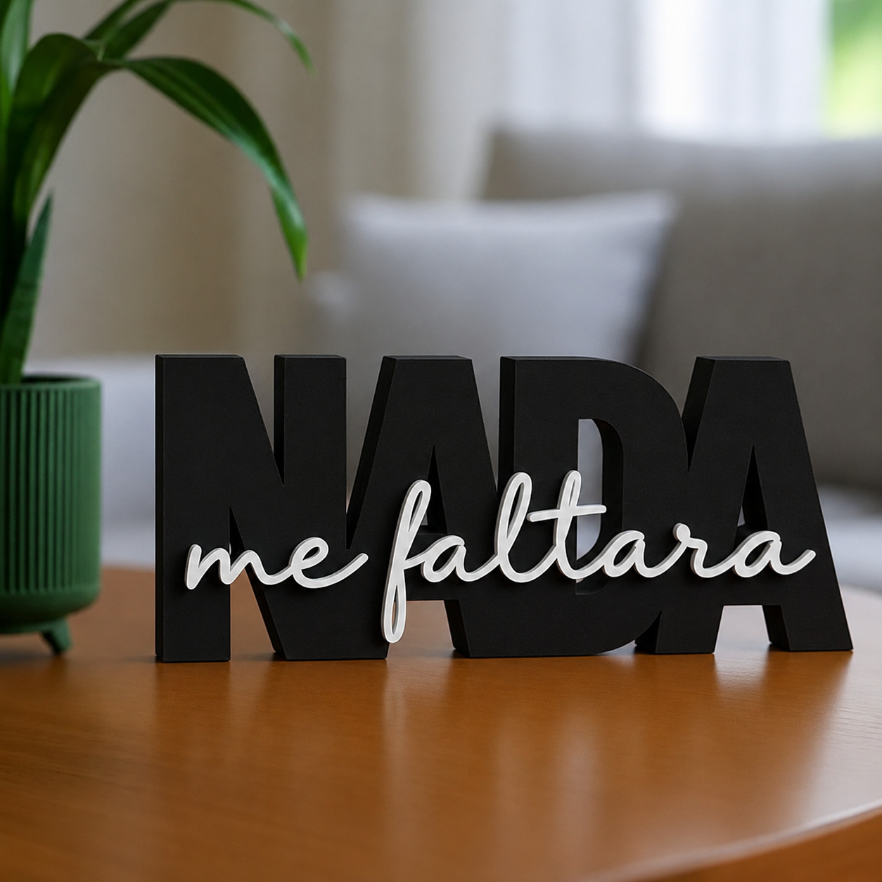 Letreiro Nada Me Faltará